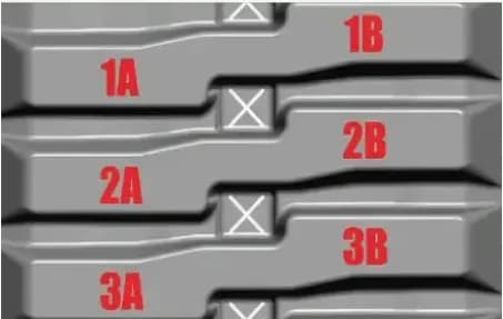 S'Wave tread pattern schematic